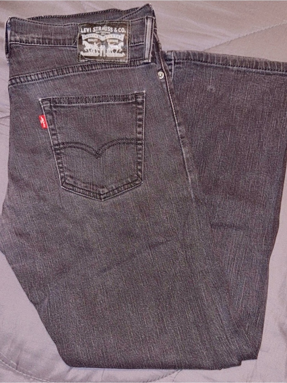 Levi's Men's Dark Gray Straight Jeans